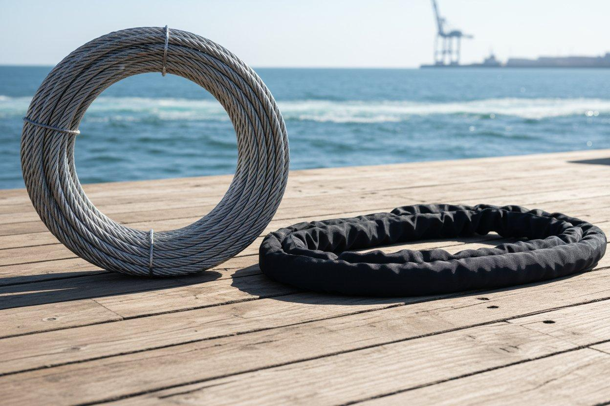 Deck store supply, mooring ropes and lashing gear