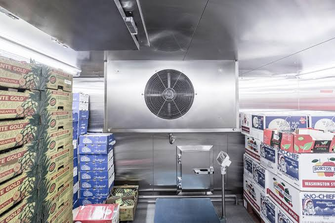 Cold store of ship provisions